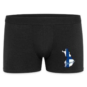 Map with Finland flag, I love Finland - Men's Boxer Shorts - black - Front