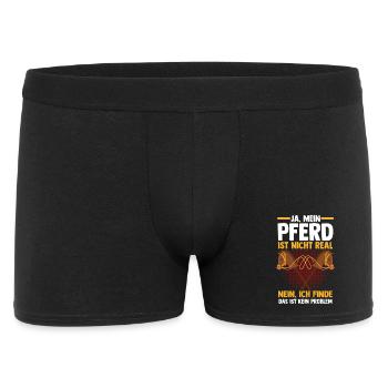 Steckenpferd Hobbyhorse Hobby Horsing - Männer Boxer Shorts - Schwarz - Vorne