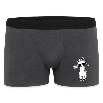 Cooles Lama Alpaka Sonnenbrille Dartpfeil Maul Süß - Männer Boxer Shorts - Anthrazit - Vorne