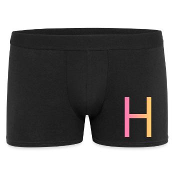 H - Männer Boxer Shorts - Schwarz - Vorne