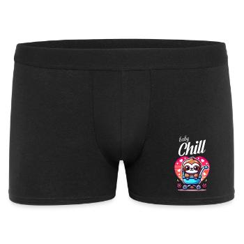 Cute Baby Sloth in Stroller Heart Design - Men's Boxer Shorts - black - Front