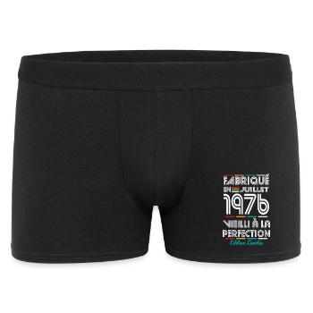 Anniversaire 50 ans - Fabriqué en Juillet 1976 - Boxer Homme - noir - Devant