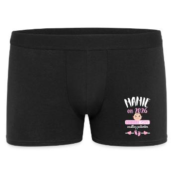 Mamie en 2026 Veuillez Patienter - Boxer Homme - noir - Devant