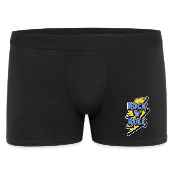 Logo Rock 'n' Roll avec éclair - Boxer Homme - noir - Devant