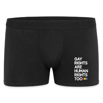 LGBT Pride Month - Gay Rights Are Human Rights Too - Men's Boxer Shorts - black - Front