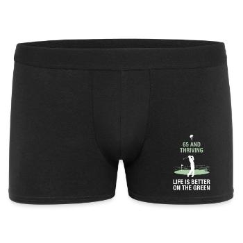 65th Birthday Golf Men - Men's Boxer Shorts - black - Front