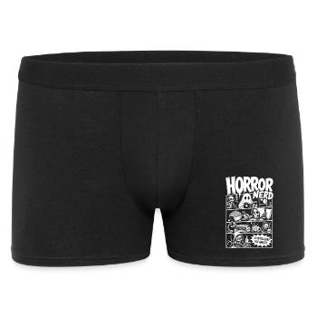 Horror Nerd Zu intelligent für Angst - Männer Boxer Shorts - Schwarz - Vorne