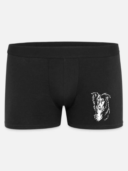 Silken Windhound Head "Black Edition" - Men's Boxer Shorts - black