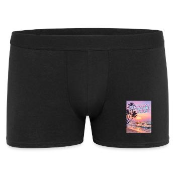 Summer Vibes Retro Sunset Beach - Boxer Homme - noir - Devant