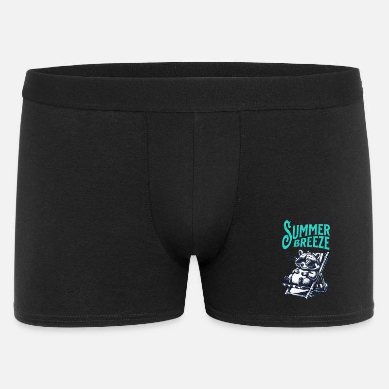 Waschbär Sommer - Männer Boxer Shorts - Schwarz