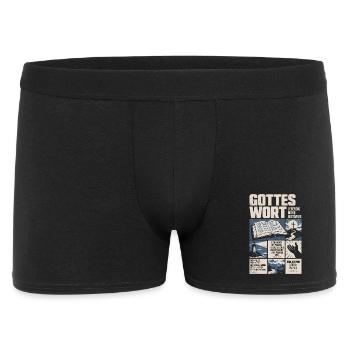 Gottes Wort lebendig wahr beständig - Männer Boxer Shorts - Schwarz - Vorne