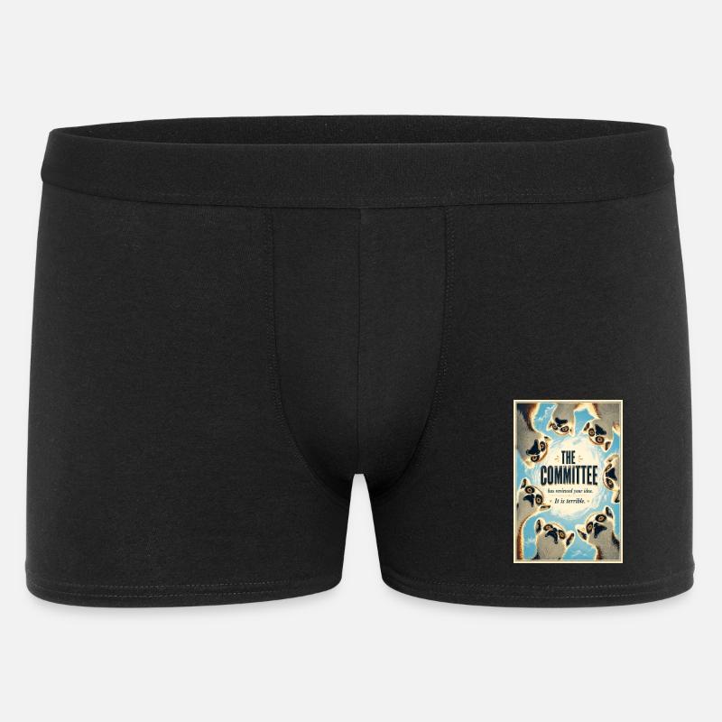 Das Komitee-Lemurs-Plakat - Männer Boxer Shorts - Schwarz