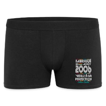 Anniversaire 20 ans - Fabriqué en Août 2006 - Boxer Homme - noir - Devant