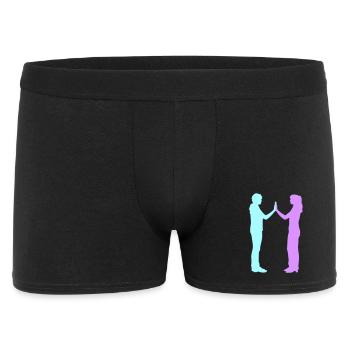 People Group Silhouette Friends Team Together - Men's Boxer Shorts - black - Front