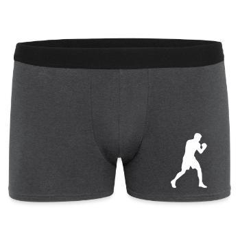 Boxer silhouette in motion - Men's Boxer Shorts - charcoal grey - Front