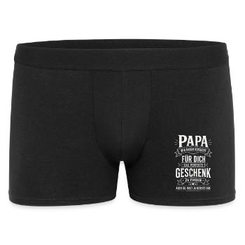 Papa Wir Haben Versucht Für Dich Das Perfekte - Männer Boxer Shorts - Schwarz - Vorne