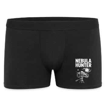 Nebula Hunter Teleskopkunst - Männer Boxer Shorts - Schwarz - Vorne