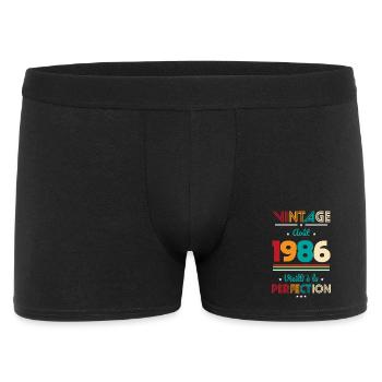 Anniversaire 40 ans - Vintage - Août 1986 - Boxer Homme - noir - Devant