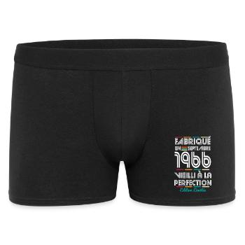 Anniversaire 60 ans - Fabriqué en Septembre 1966 - Boxer Homme - noir - Devant