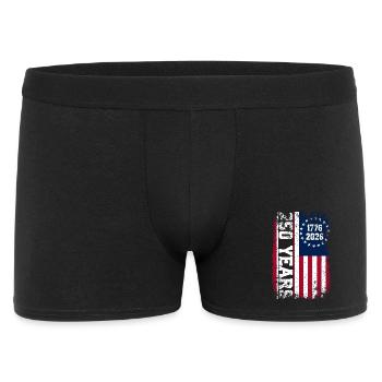 Style rouille du drapeau américain 1776–2026 - Boxer Homme - noir - Devant