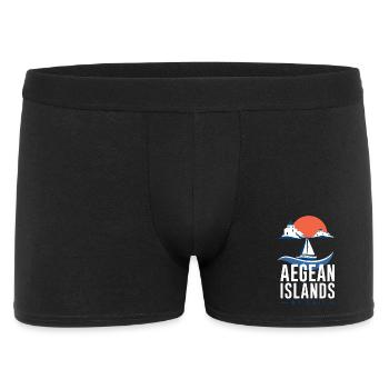 Cadeaux de voile pour les hommes, îles Égéennes à voile - Boxer Homme - noir - Devant