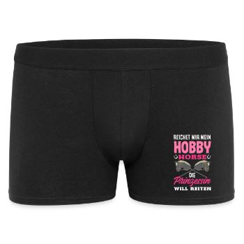 Hobby Horse Prinzessin Reiten - Männer Boxer Shorts - Schwarz - Vorne