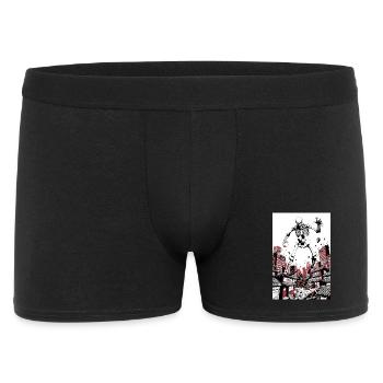 Kaiju-Skelett Tokio – Riesige Skelett-Monsterwürfel - Männer Boxer Shorts - Schwarz - Vorne