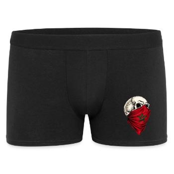 Crâne du drapeau marocain du Maroc - Boxer Homme - noir - Devant