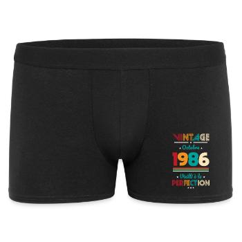 Anniversaire 40 ans - Vintage - Octobre 1986 - Boxer Homme - noir - Devant