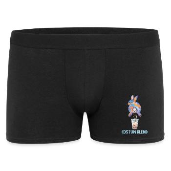 Bubble Tea Boba Drôle de Lapin mignon - Boxer Homme - noir - Devant