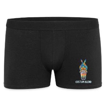 Bubble Tea Boba Drôle de Lapin mignon - Boxer Homme - noir - Devant