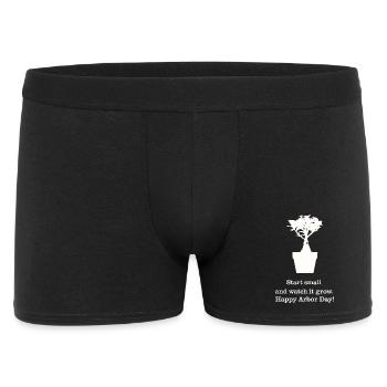 Start small and watch it grow. Happy Arbor Day - Men's Boxer Shorts - black - Front