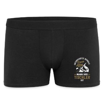 Alter Mann Der Tischler Ist - Männer Boxer Shorts - Schwarz - Vorne