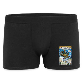 Der Snowboarder – nur noch ein Trick - Männer Boxer Shorts - Schwarz - Vorne