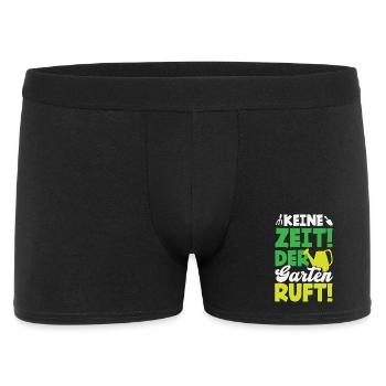 Der Garten Ruft Gartenarbeit - Männer Boxer Shorts - Schwarz - Vorne