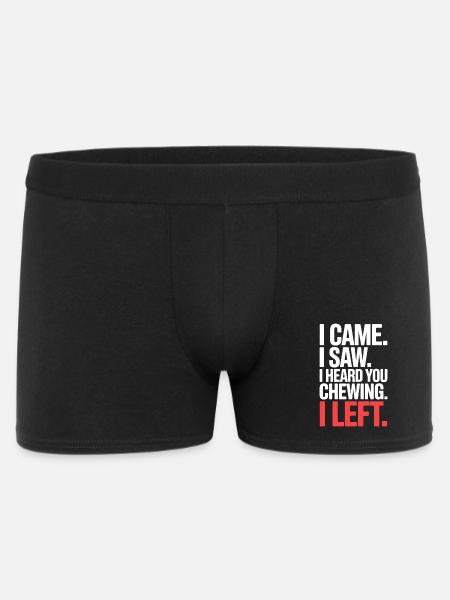 Kaugeräusche Chewing Essgeräusche Schmatzen Kauen - Männer Boxer Shorts - Schwarz