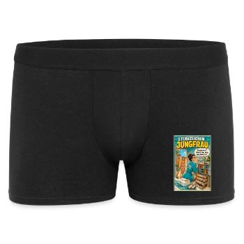 SternzeichenJungfrau - Ordnung trifft Urlaubshumor - Männer Boxer Shorts - Schwarz - Vorne