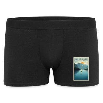 Lake Constance | Vintage Travel Poster - Männer Boxer Shorts - Schwarz - Vorne