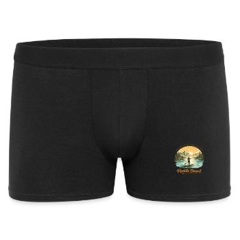 Life is Better on a Paddle Board – Vintage SUP  - Männer Boxer Shorts - Schwarz - Vorne