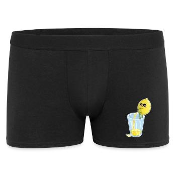 Lemon Makes Juice – Funny Cartoon - Men's Boxer Shorts - black - Front