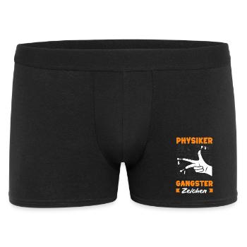 Physiker Gangster Zeichen - Männer Boxer Shorts - Schwarz - Vorne