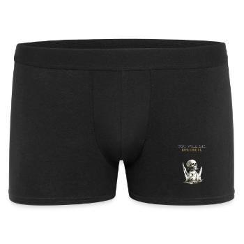 Du wirst so sterben, wie es ist, Memento Mori-Hemd - Männer Boxer Shorts - Schwarz - Vorne