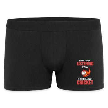 Cadeau drôle pour les amateurs de cricket au joueur-entraîneur Papa - Boxer Homme - noir - Devant
