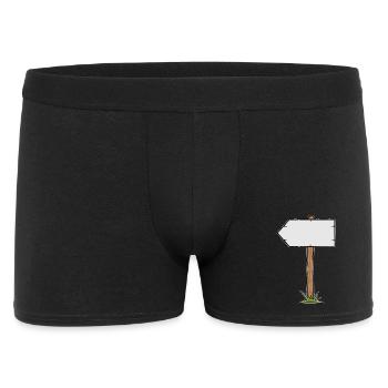 Enseigne rustique en bois - Boxer Homme - noir - Devant