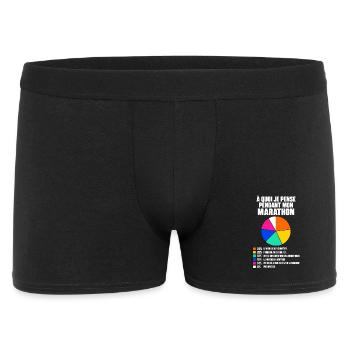 À quoi je pense pendant mon marathon - Boxer Homme - noir - Devant