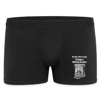 Le pire ennemi de ma peau : les sertissages et les râpes de cuisine - Boxer Homme - noir - Devant