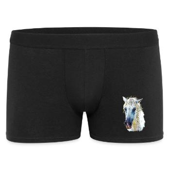 Cheval camarguais en Pastel Fluide - Boxer Homme - noir - Devant