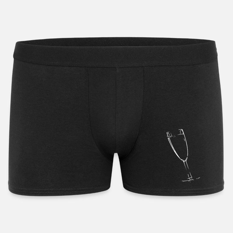 Abstract glass / line / white / pattern - Men's Boxer Shorts - black