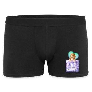 Official sleepshirt cute cat for a sleepyhead - Männer Boxer Shorts - Schwarz - Vorne