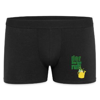 der garten ruft - Männer Boxer Shorts - Schwarz - Vorne
